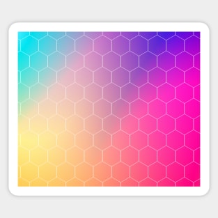 Cute rainbow colorful geometric pattern Sticker